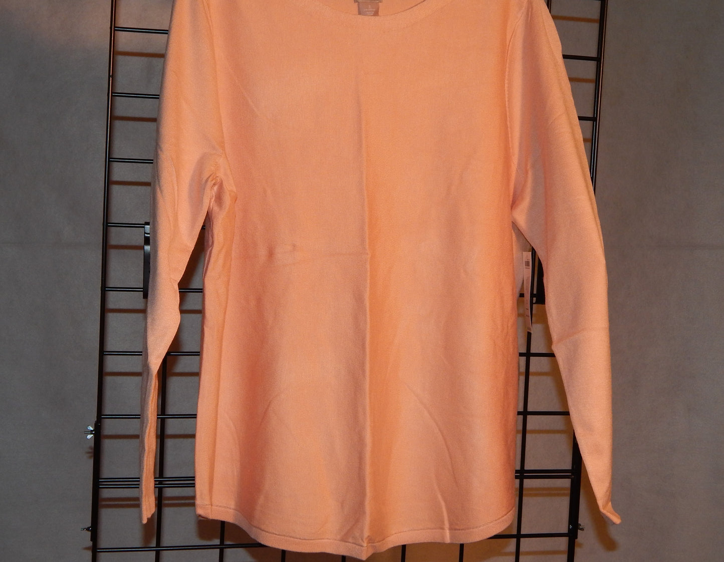 Chico's Peach Long Sleeve Scoop-Neck Pull-Over - FREE Shipping on orders of $50 or more