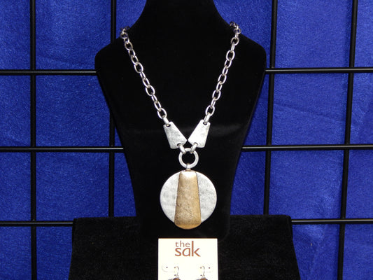 The Sak Silver-Tone Necklace w/Gold-Tone Accent